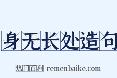 身无长处造句是什么意思的图片